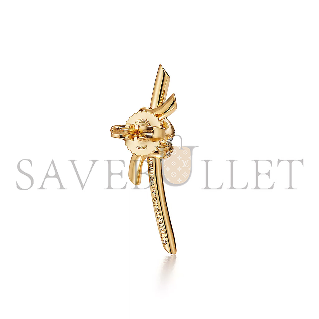 TIFFANY KNOT EARRINGSGOLD AND DIAMONDS 69346464